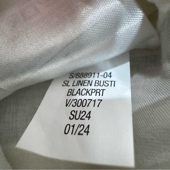 NWT Banana Republic Linen Blend Cropped Bustier Corset Shirred Back Women's 2 - Picture 8 of 12